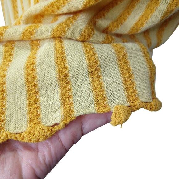 Vintage Y2K Knit Sweater Dress Size M Striped Yellow Forever 21 2000s Cotton - Picture 8 of 10